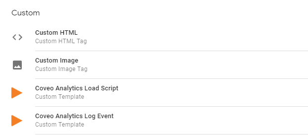 Selecting Coveo Analytics Load Script